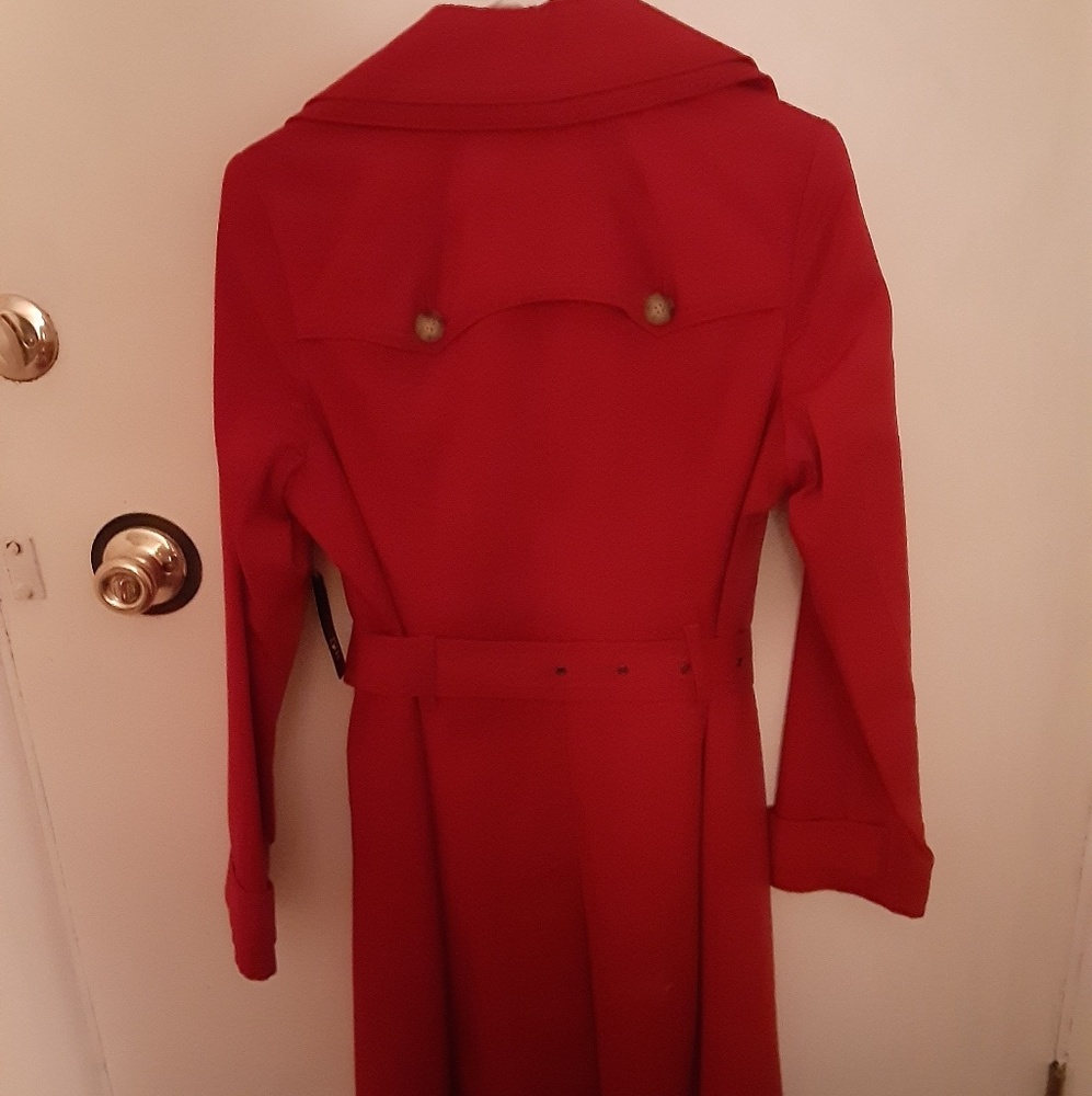 Brand New Red Trench Coat - Picture 3 of 4